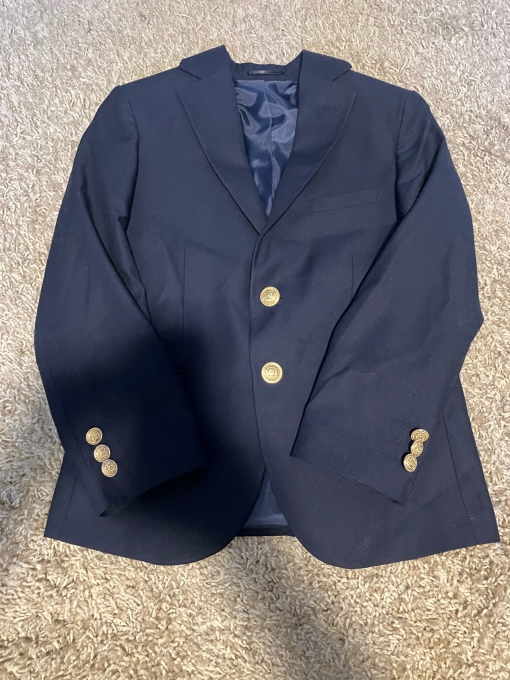 J. Bailey Classic Navy Boys' Blazer with Gold Buttons Size 7